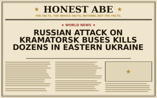 Russian Attack on Kramatorsk Buses Kills Dozens in Eastern Ukraine