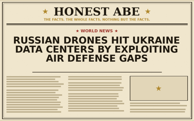 Russian Drones Hit Ukraine Data Centers by Exploiting Air Defense Gaps