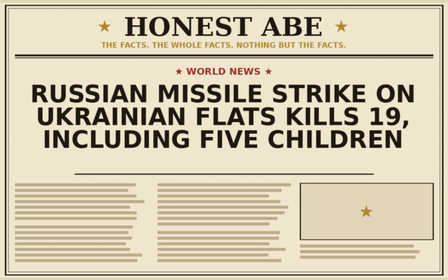 Russian Missile Strike on Ukrainian Flats Kills 19, Including Five Children