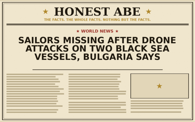 Sailors Missing After Drone Attacks on Two Black Sea Vessels, Bulgaria Says