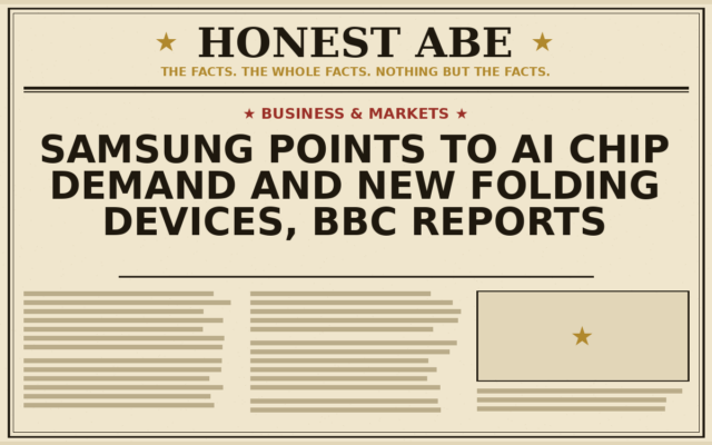Samsung Points to AI Chip Demand and New Folding Devices, BBC Reports