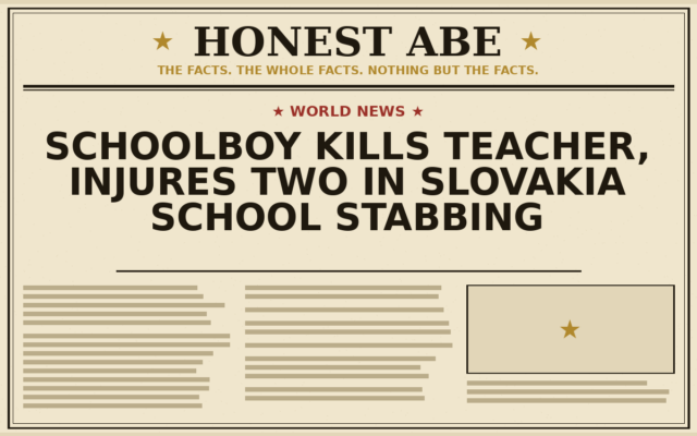 Schoolboy Kills Teacher, Injures Two in Slovakia School Stabbing
