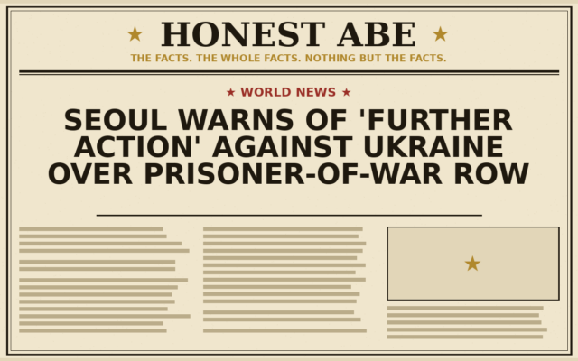 Seoul Warns of ‘Further Action’ Against Ukraine Over Prisoner-of-War Row
