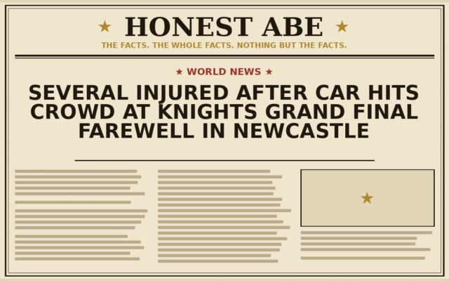 Several Injured After Car Hits Crowd at Knights Grand Final Farewell in Newcastle