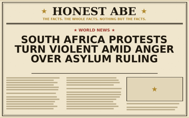South Africa Protests Turn Violent Amid Anger Over Asylum Ruling