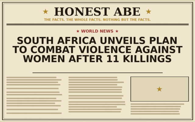 South Africa Unveils Plan to Combat Violence Against Women After 11 Killings