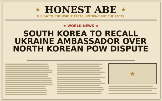 South Korea to Recall Ukraine Ambassador Over North Korean POW Dispute