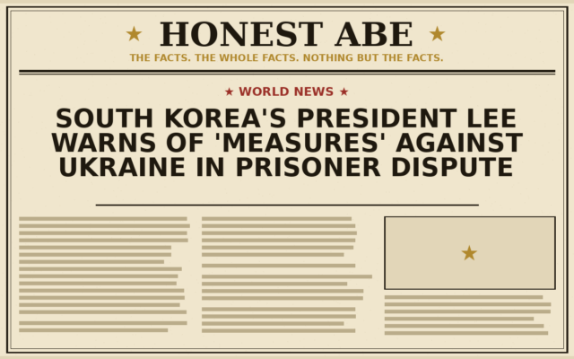South Korea’s President Lee Warns of ‘Measures’ Against Ukraine in Prisoner Dispute