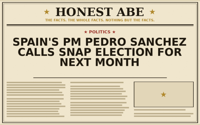 Spain’s PM Pedro Sanchez Calls Snap Election for Next Month