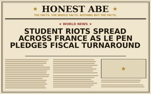 Student Riots Spread Across France as Le Pen Pledges Fiscal Turnaround