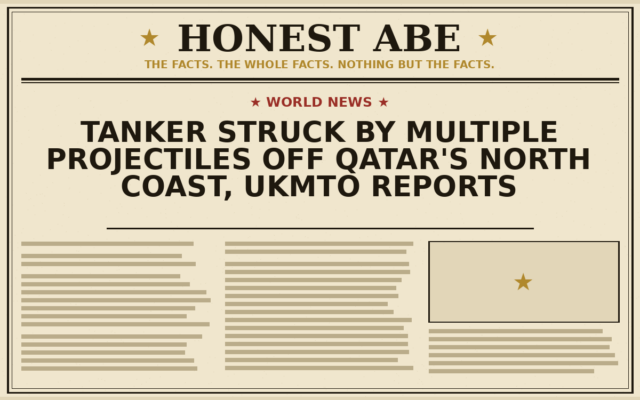 Tanker Struck by Multiple Projectiles off Qatar’s North Coast, UKMTO Reports