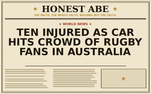 Ten Injured as Car Hits Crowd of Rugby Fans in Australia
