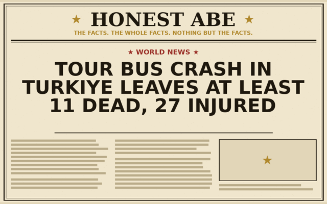 Tour Bus Crash in Turkiye Leaves at Least 11 Dead, 27 Injured