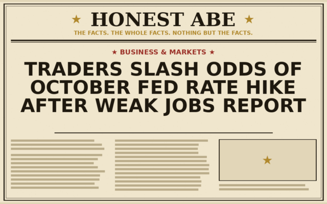 Traders Slash Odds of October Fed Rate Hike After Weak Jobs Report