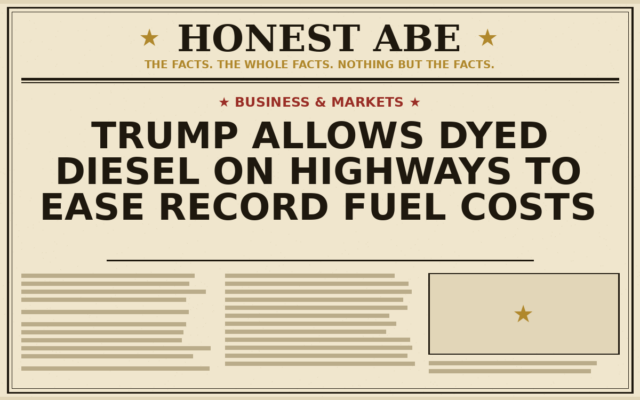 Trump Allows Dyed Diesel on Highways to Ease Record Fuel Costs