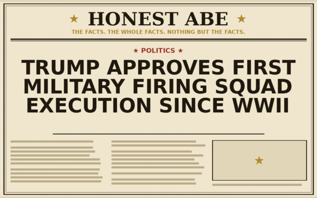 Trump Approves First Military Firing Squad Execution Since WWII