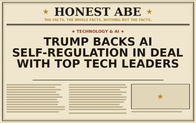 Trump Backs AI Self-Regulation in Deal With Top Tech Leaders