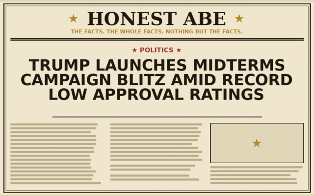 Trump Launches Midterms Campaign Blitz Amid Record Low Approval Ratings