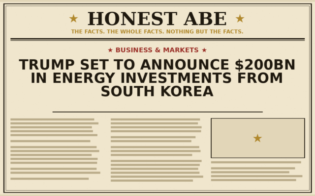 Trump Set to Announce $200bn in Energy Investments From South Korea