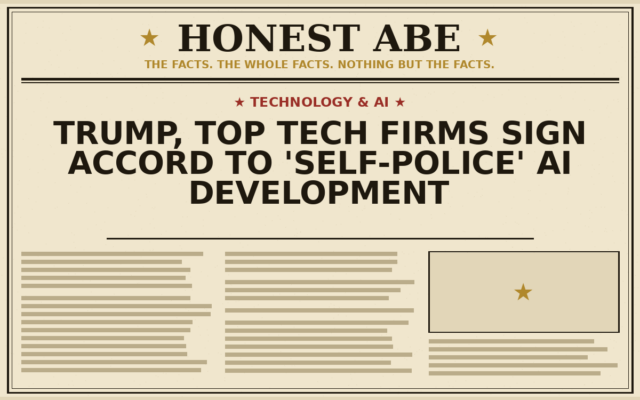 Trump, Top Tech Firms Sign Accord to ‘Self-Police’ AI Development