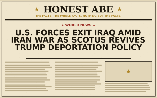 U.S. Forces Exit Iraq Amid Iran War as SCOTUS Revives Trump Deportation Policy