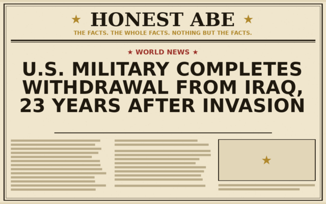 U.S. Military Completes Withdrawal From Iraq, 23 Years After Invasion