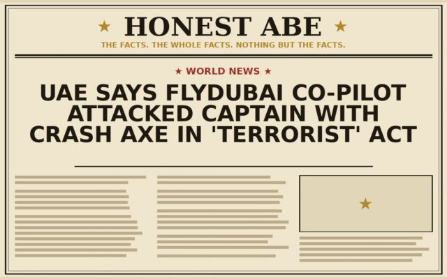 UAE Says Flydubai Co-Pilot Attacked Captain With Crash Axe in ‘Terrorist’ Act