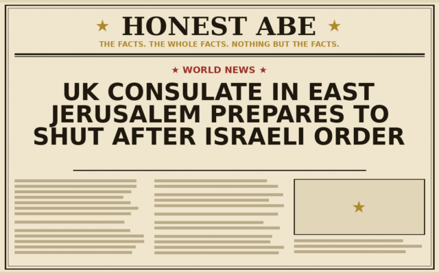 UK Consulate in East Jerusalem Prepares to Shut After Israeli Order