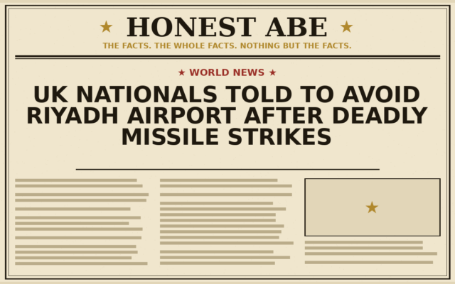 UK Nationals Told to Avoid Riyadh Airport After Deadly Missile Strikes
