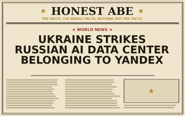 Ukraine Strikes Russian AI Data Center Belonging to Yandex
