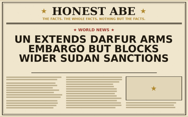 UN Extends Darfur Arms Embargo but Blocks Wider Sudan Sanctions