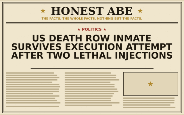 US Death Row Inmate Survives Execution Attempt After Two Lethal Injections