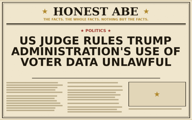 US Judge Rules Trump Administration’s Use of Voter Data Unlawful