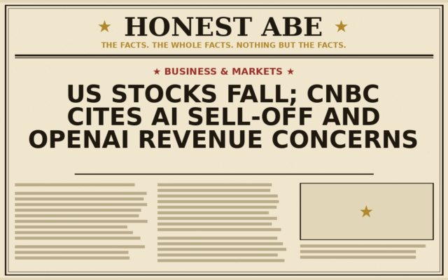 US Stocks Fall; CNBC Cites AI Sell-Off and OpenAI Revenue Concerns