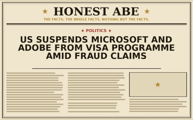 US Suspends Microsoft and Adobe From Visa Programme Amid Fraud Claims