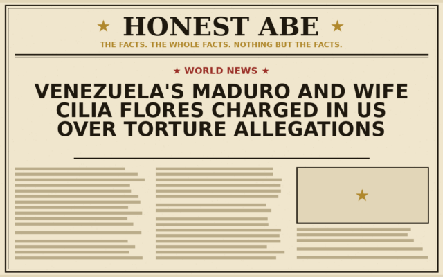 Venezuela’s Maduro and Wife Cilia Flores Charged in US Over Torture Allegations