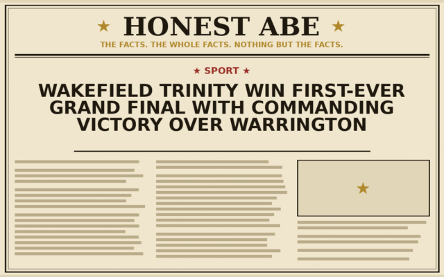 Wakefield Trinity Win First-Ever Grand Final With Commanding Victory Over Warrington