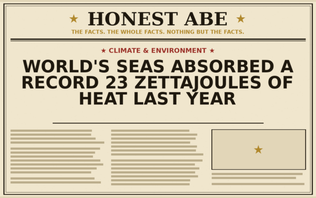 World’s Seas Absorbed a Record 23 Zettajoules of Heat Last Year