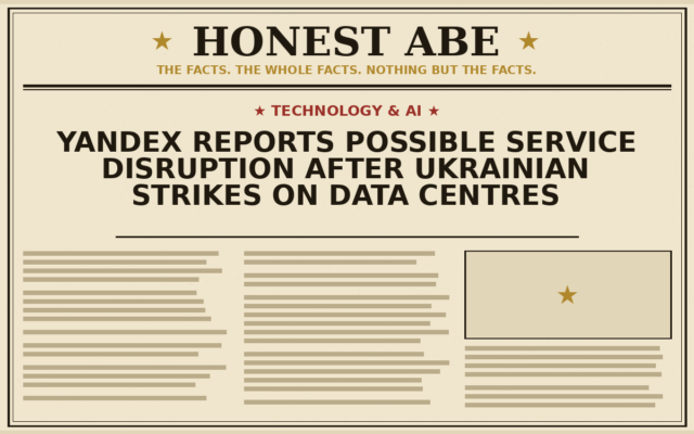 Yandex Reports Possible Service Disruption After Ukrainian Strikes on Data Centres