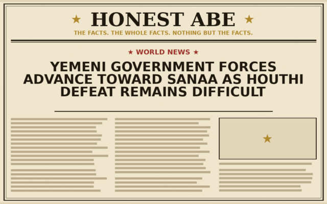 Yemeni Government Forces Advance Toward Sanaa as Houthi Defeat Remains Difficult