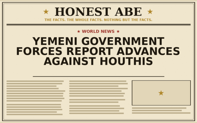 Yemeni Government Forces Report Advances Against Houthis