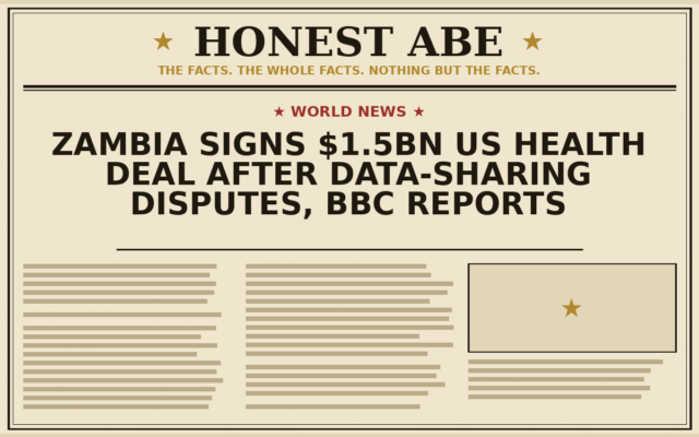 Zambia Signs $1.5bn US Health Deal After Data-Sharing Disputes, BBC Reports