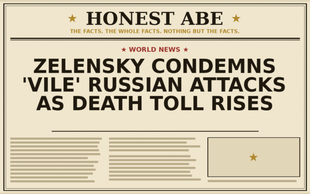 Zelensky Condemns ‘Vile’ Russian Attacks as Death Toll Rises